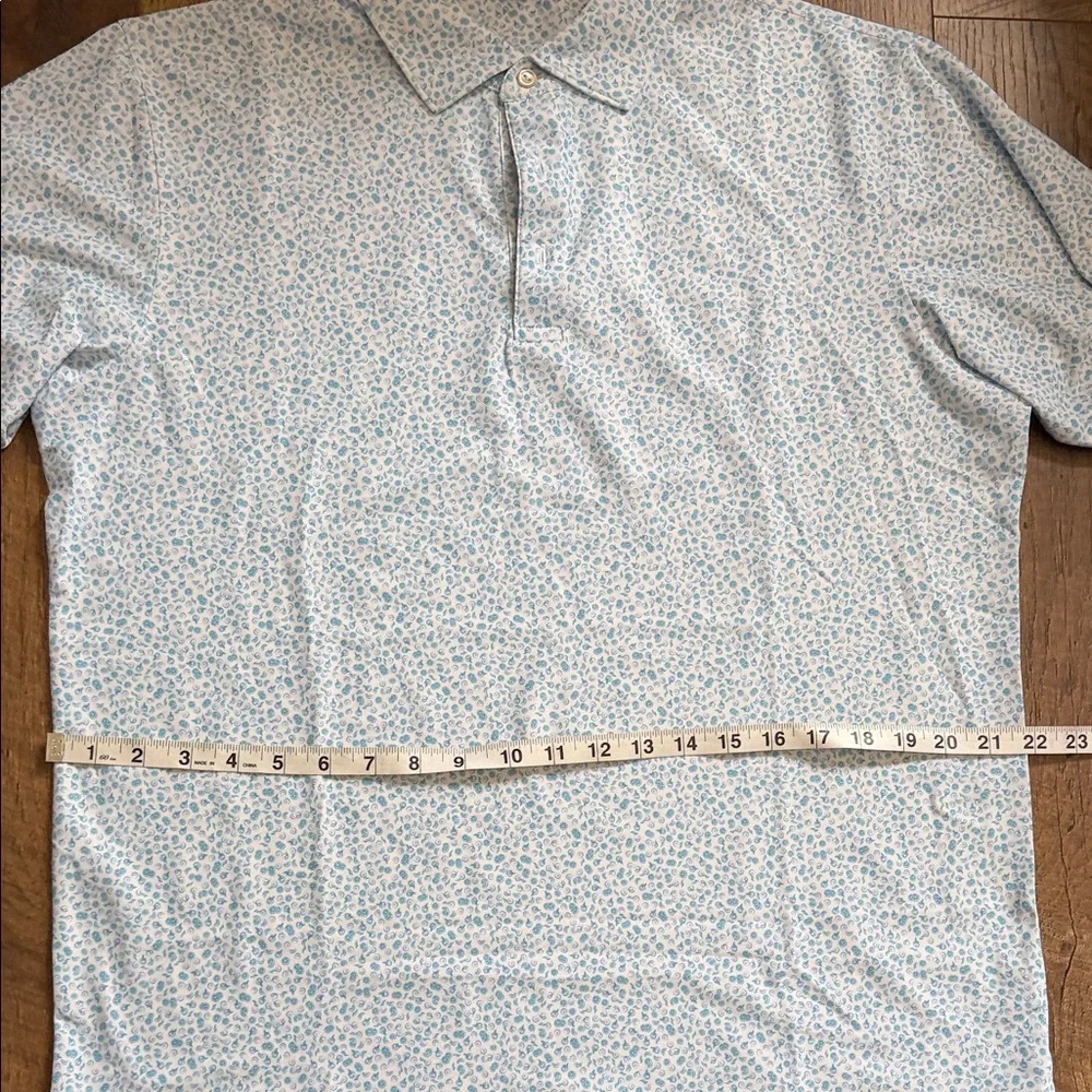 Peter Millar Sky Blue Patterned Polo Shirt - Picture 5 of 7